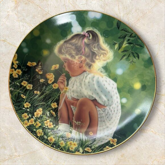 Treasured Days Collectible Plate by Higgins Bond Hamilton Collection 1987 - Picture 1 of 1